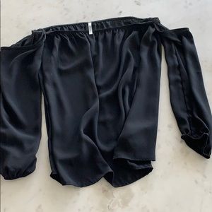 Black off the shoulder top